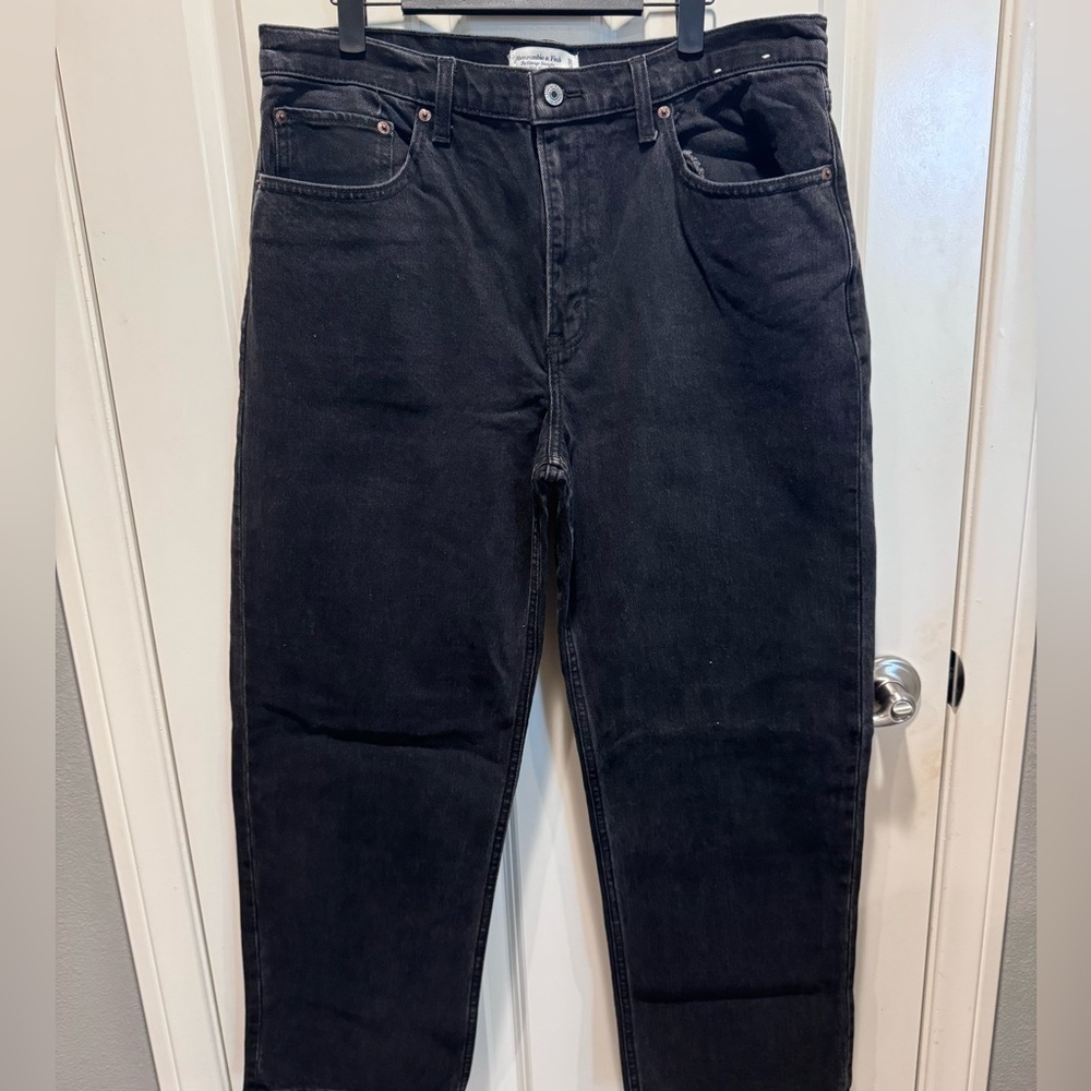 Abercrombie & Fitch Black Vintage Straight High Rise